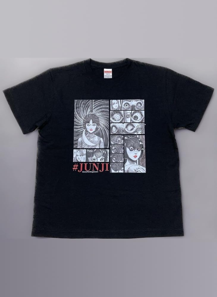 Amazon.co.jp: 伊藤潤二 うずまき Tシャツ 黒谷あざみ ブラック